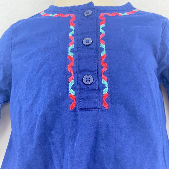 Carters Tunic‎ Top Embroidered Long Sleeve Button Up Blue 18M - Picture 1 of 5